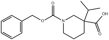 1-Cbz-3-isopropylpiperidine-3-carboxylic Acid Structure