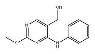 (2-(Methylthio)-4-(phenylaMino)pyriMidin-5-yl)Methanol Structure
