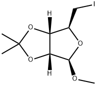 (3aS,4S,6R,6aR)-4-(iodoMethyl)-6-Methoxy-2,2-diMethyltetrahydrofuro[3,4-d][1,3]dioxole 구조식 이미지