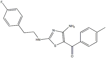 (4-aMino-2-((4-fluorophenethyl)aMino)thiazol-5-yl)(p-tolyl)Methanone Structure