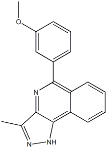 5-(3-Methoxyphenyl)-3-Methyl-1H-pyrazolo[4,3-c]isoquinoline 구조식 이미지