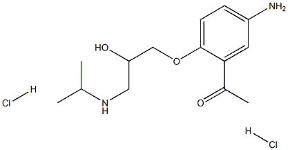 1-[5-AMino-2-[(2RS)-2-hydroxy-3-[(1-Methylethyl) aMino]-propoxy]phenyl]ethanone Dihydrochloride 구조식 이미지