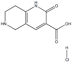 2-oxo-1,2,5,6,7,8-hexahydro-1,6-naphthyridine-3-carboxylic acid hydrochloride 구조식 이미지