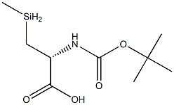 (R)-2-((tert-butoxycarbonyl)aMino)-3-(Methylselanyl)propanoic acid 구조식 이미지