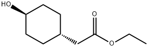 Cyclohexaneacetic acid, 4-hydroxy-, Ethyl ester, trans- Structure