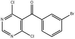 (3-브로모페닐)(4,6-디클로로피리미딘-5-일)메탄온 구조식 이미지