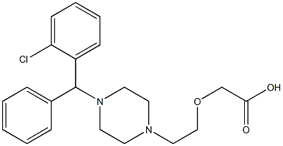 (RS)-2-[2-[4-[(2-Chloro-phenyl)phenylMethyl]piperazin-1-yl]ethoxy]aceticAcidDihydrochloride 구조식 이미지