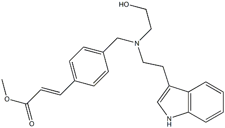 (E)-Methyl3-(4-(((2-(1H-indol-3-yl)ethyl) (2 -hydroxyethyl)aMino)Methyl)phenyl)acrylate 구조식 이미지