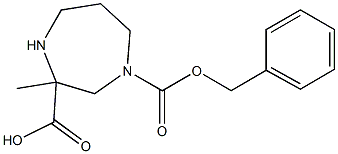 1-benzyl 3-Methyl 1,4-diazepane-1,3-dicarboxylate 구조식 이미지