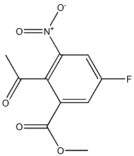 2-Acetyl-5-fluoro-3-nitro-benzoic acid Methyl ester 구조식 이미지