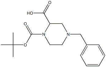 4-benzyl-1-Boc-piperazine-2-carboxylic acid Structure