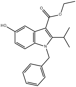 ethyl 1-benzyl-5-hydroxy-2-isopropyl-1H-indole-3-carboxylate 구조식 이미지