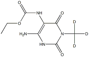 (4-AMino-1,2,3,6-tetrahydro-1-Methyl-d3-2,6-dioxo-5-pyriMidinyl)-carbaMic Acid Ethyl Ester Structure