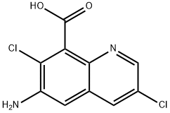 3,7-디클로로-6-a미노퀴놀린-8-카르복실산 구조식 이미지