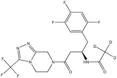 7-[(3R)-3-[(N-Acetyl-d3)AMino]-1-oxo-4-(2,4,5-trifluorophenyl)butyl]-5,6,7,8-tetrahydro-3-(trifluoroMethyl)-1,2,4-triazolo[4,3-a]pyrazine Structure