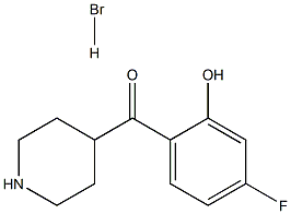 (4-Fluoro-2-hydroxyphenyl)-4-piperidinyl-Methanone HydrobroMide 구조식 이미지