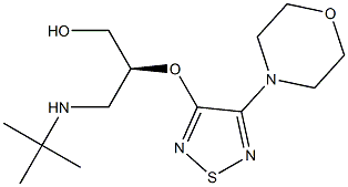 (2S)-3-[(1,1-DiMethylethyl)aMino]-2-[[4-(Morpholin-4-yl)-1,2,5-thiadiazol-3-yl]oxy]propan-1-ol 구조식 이미지