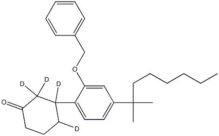 3-[4-(1,1-DiMethylheptyl)-2-(phenylMethoxy)phenyl]cyclohexanone-d4 구조식 이미지