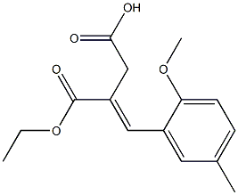 (E)-3-(ethoxycarbonyl)-4-(2-Methoxy-5-Methylphenyl)but-3-enoic acid Structure