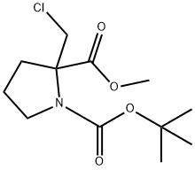 1-tert-butyl 2-Methyl 2-(chloroMethyl)pyrrolidine-1,2-dicarboxylate 구조식 이미지