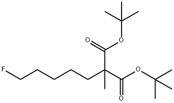 di-tert-butyl 2-(5-fluoropentyl)-2-MethylMalonate 구조식 이미지