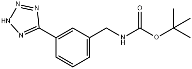 1-(Boc-aMinoMethyl)-3-(5-tetrazolyl)benzene 구조식 이미지