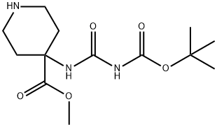 Methyl 4-(3-(tert-butoxycarbonyl)ureido)piperidine-4-carboxylate Structure