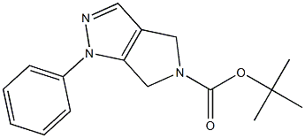 1-Phenyl-4,6-dihydro-1H-pyrrolo[3,4-c]pyrazole-5-carboxylic acid tert-butyl ester Structure