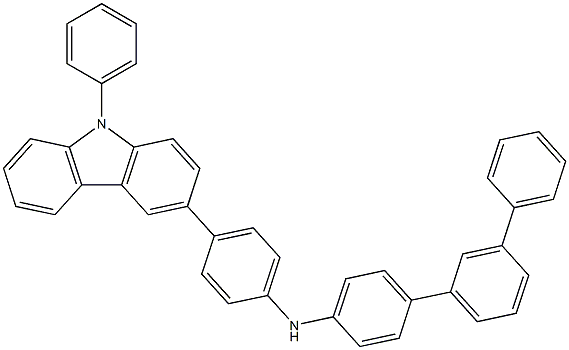 N-(4-(9-phenyl-9H-carbazol-3-yl)phenyl)-[1,1':3',1''-terphenyl]-4-aMine 구조식 이미지