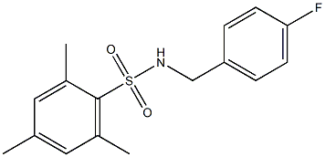 N-(4-Fluorobenzyl)-2,4,6-triMethylbenzenesulfonaMide, 97% 구조식 이미지