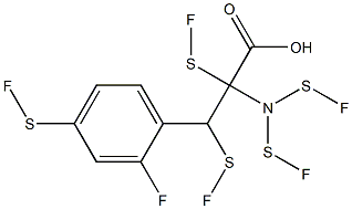 2-Fluoro-4-pentafluorothio-DL-phenylalanine, 97% 구조식 이미지
