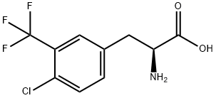 4-클로로-3-(트리플루오로메틸)-DL-페닐알라닌 구조식 이미지