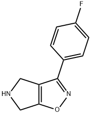 3-(4-Fluoro-phenyl)-5,6-dihydro-4H-pyrrolo[3,4-d]isoxazole 구조식 이미지
