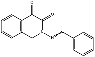 (E)-2-(benzylideneaMino)-1,2-dihydroisoquinoline-3,4-dione Structure