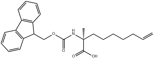 (S)-N-FMoc-2-(6'-heptenyl)alanine 구조식 이미지