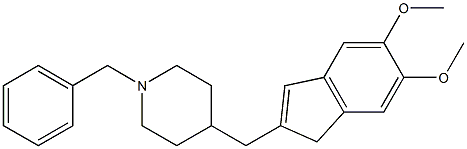 1-Benzyl-4-[(5,6-diMethoxy-1H-inden-2-yl)Methyl]piperidine Structure