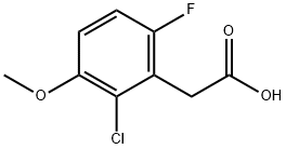 2-CHLORO-6-FLUORO-3-METHOXYPHENYLACETIC ACID 구조식 이미지