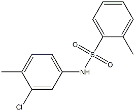 N-(3-chloro-4-methylphenyl)-2-methylbenzenesulfonamide 구조식 이미지