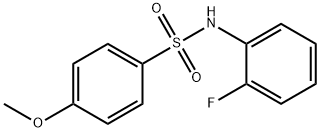 N-(2-fluorophenyl)-4-methoxybenzenesulfonamide 구조식 이미지