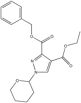 3-benzyl 4-ethyl 1-(tetrahydro-2H-pyran-2-yl)-1H-pyrazole-3,4-dicarboxylate Structure