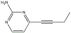 4-(but-1-ynyl)pyrimidin-2-amine 구조식 이미지