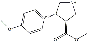 (3S,4R)-methyl4-(4-methoxyphenyl)pyrrolidine-3-carboxylate Structure
