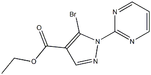 ethyl 5-bromo-1-(pyrimidin-2-yl)-1H-pyrazole-4-carboxylate Structure