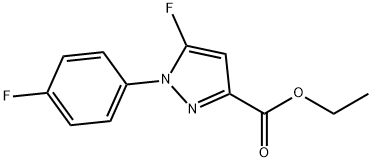 ethyl 5-fluoro-1-(4-fluorophenyl)-1H-pyrazole-3-carboxylate 구조식 이미지