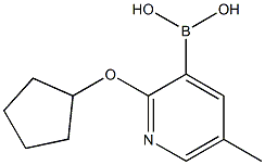 2-(Cyclopentyloxy)-5-methylpyridine-3-boronic acid Structure