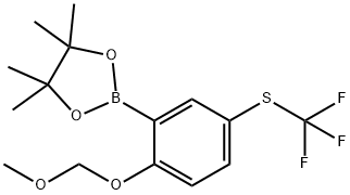 2-(Methoxymethoxy)-5-(trifluoromethylthio)phenylboronic acid, pinacol ester Structure