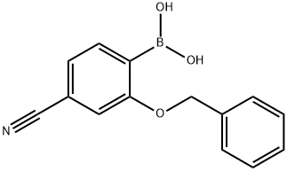 2-Benzyloxy-4-cyanophenylboronic acid Structure