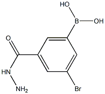 3-Bromo-5-(hydrazinecarbonyl)phenylboronic acid 구조식 이미지