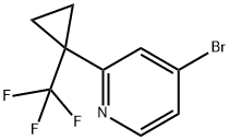 4-broMo-2-(1-(trifluoroMethyl)cyclopropyl)pyridine Structure