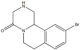 10-broMo-2,3,6,7-tetrahydro-1H-pyrazino[2,1-a]isoquinolin-4(11bH)-one 구조식 이미지